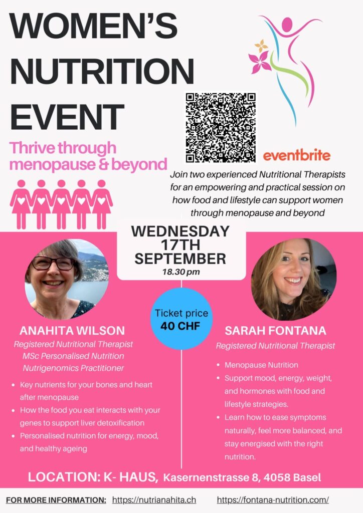 Flyer for Women's Nutrition Event